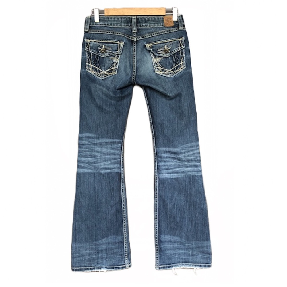 BKE Women’s Starlight Low Rise Stretch Bootcut Embroidered Denim Jeans Size 27